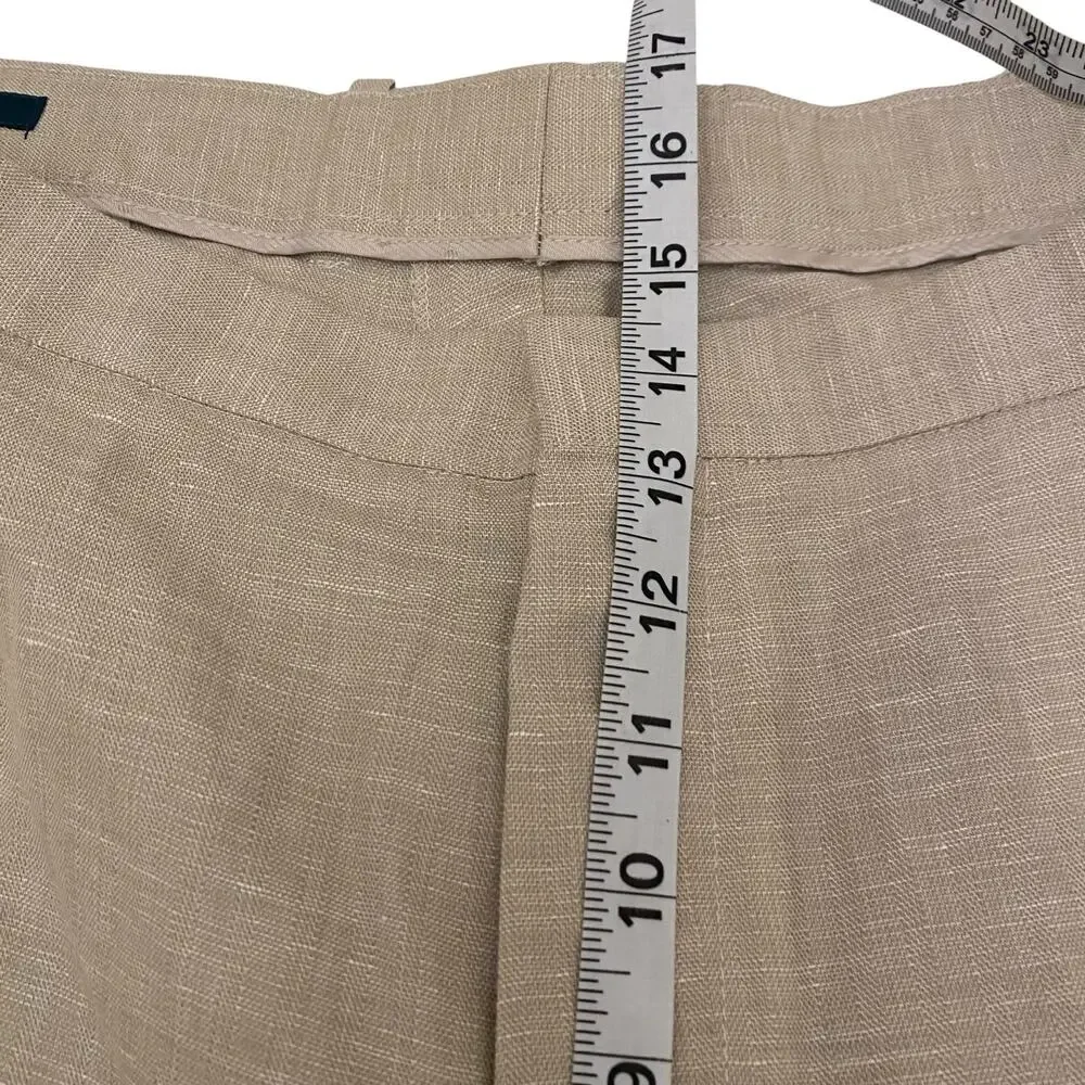 NWT Men's Perry Ellis Size 50 x 32 Linen & Cotton Blend Tan Chino Pants Trousers